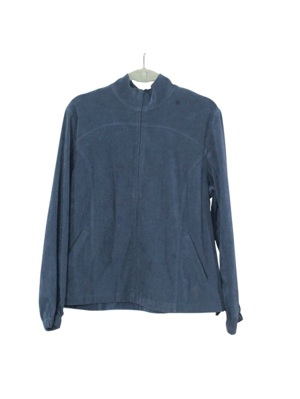 Orvis Blue Full Zip Jacket Soft Travel Lightweight Casual Size 14